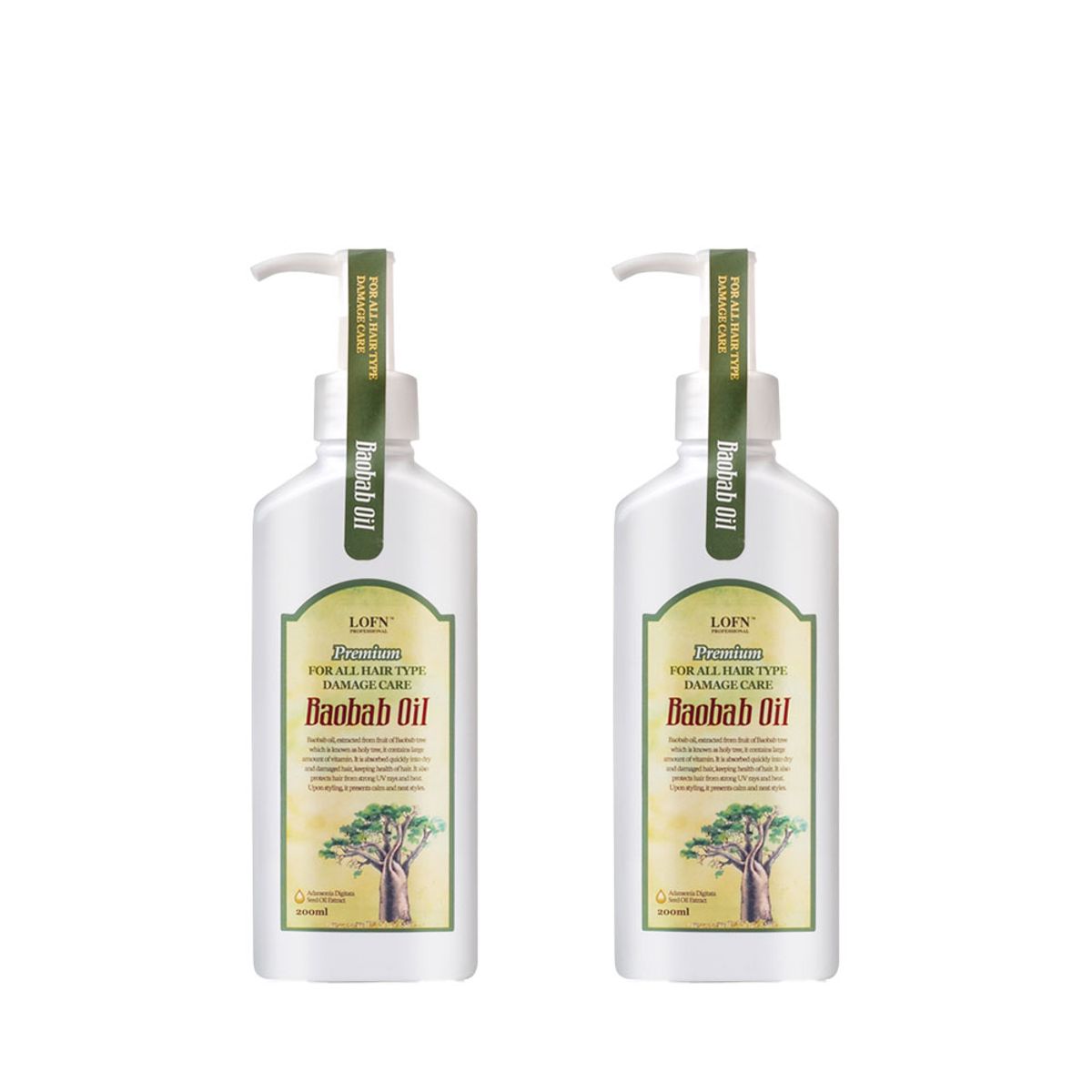 Ropn Baobab Premium Hair Oil 200ml x 2
