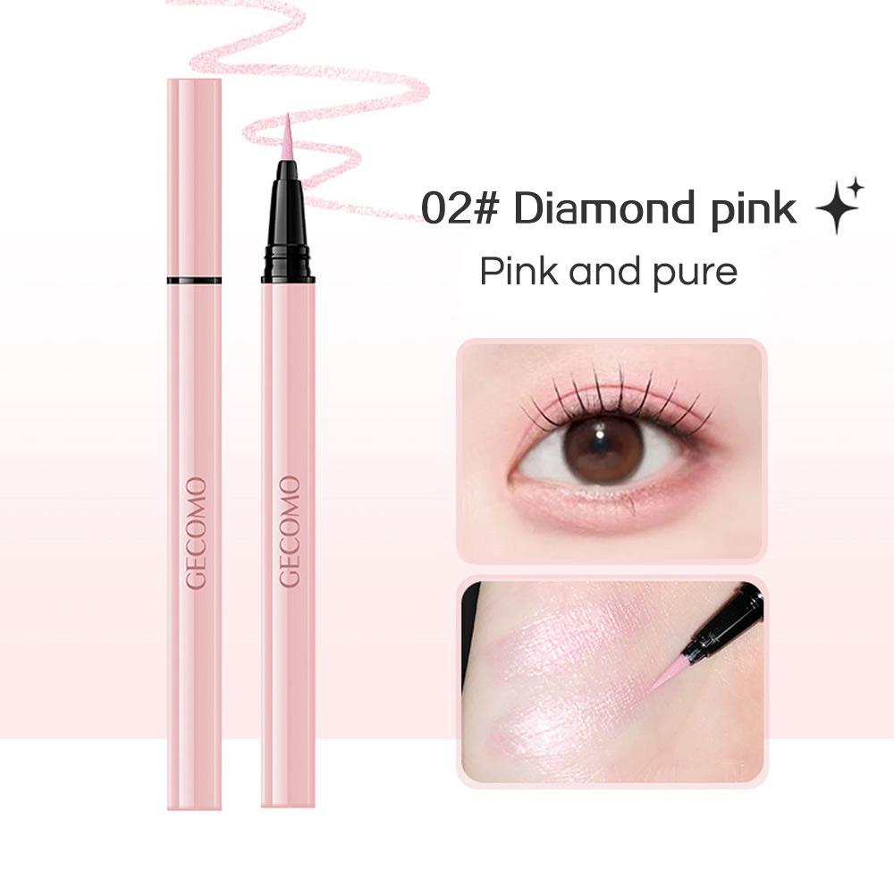 

GECOMO Блестящая ручка Silkworm, натуральная осветляющая подводка для глаз Silkworm, шелковисто-гладкая текстура карандаша Silkworm