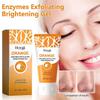 Orange Enzymes Exfoliating Brightening Gel, Remove Blackheads Deep Cleansing, Orange Exfoliating Gel Scrub Face Body Skin Natural Peeling Gel