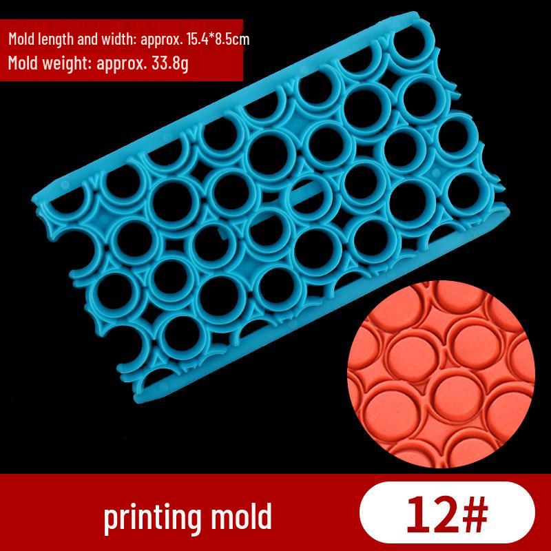 Ultra-leichte Polymer-Ton-Prägeform: Blatt-, Rosen-, Schneeflocken-, Rinden-Vorlagen