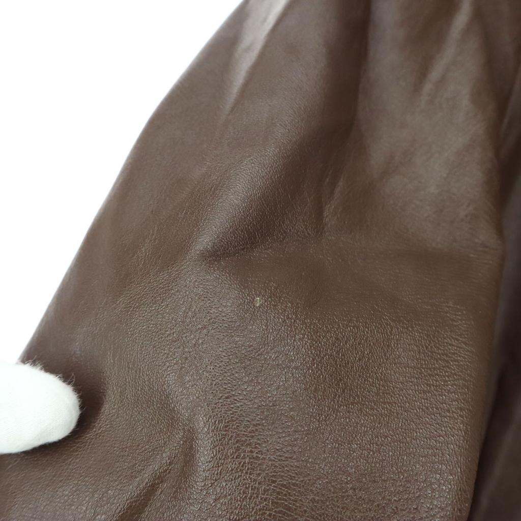 Jubian Long sleeve leather jacket M Brown Men's Used