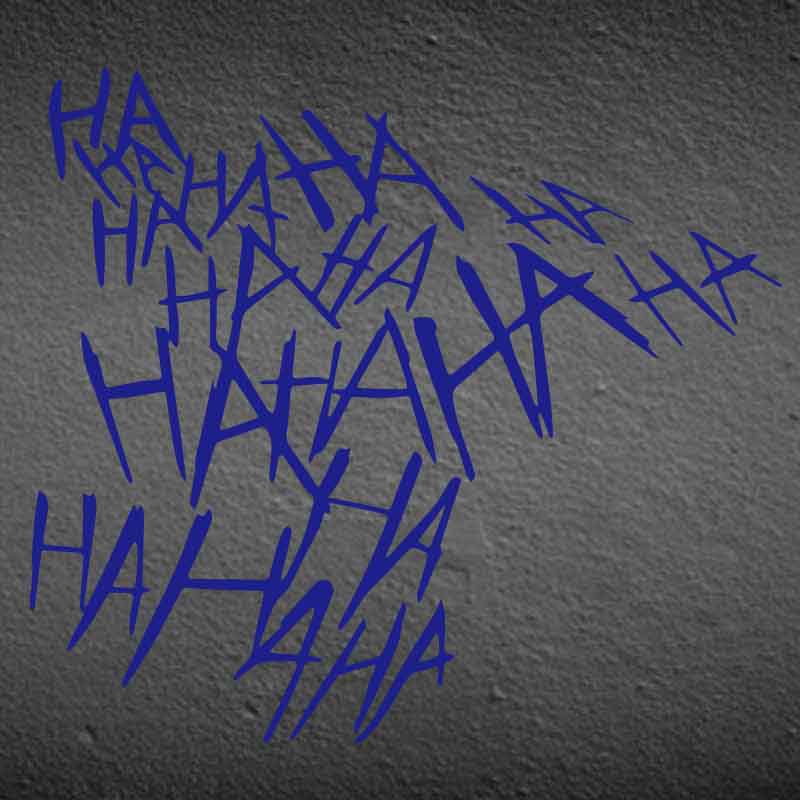 HAHAHA Joker Lachend Motorradhelm Aufkleber Wasserdicht Motorrad Benzintank Langlebige Dekoration Autofenster Lustige Vinyl Aufkleber