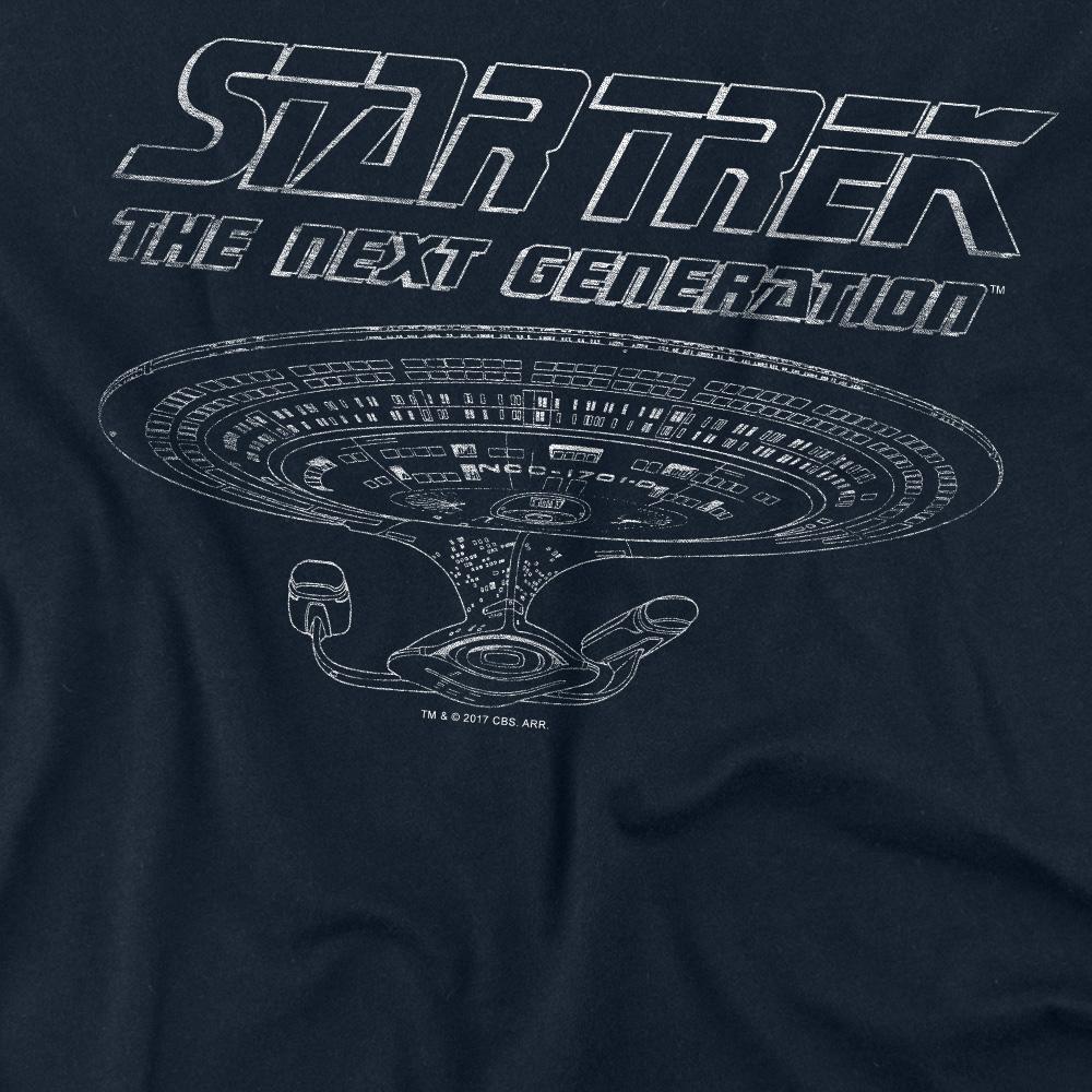 STAR TREK Unisex Adult The Next Generation Enterprise T-Shirt