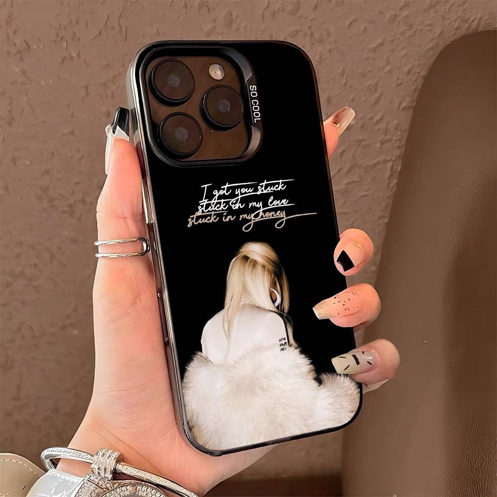 Singer B-Beyonce phone case for iPhone 17 17Air 16 15 14 13 12 11 Pro Max Plus Colorful Silver