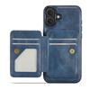 FIERRE SHANN 028 For iPhone 17 Case Magnetic Detachable Card Slots Leather Back Cover