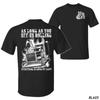 Trucker Rolling T-Shirt, Black & White Semi Truck Square Body Truck