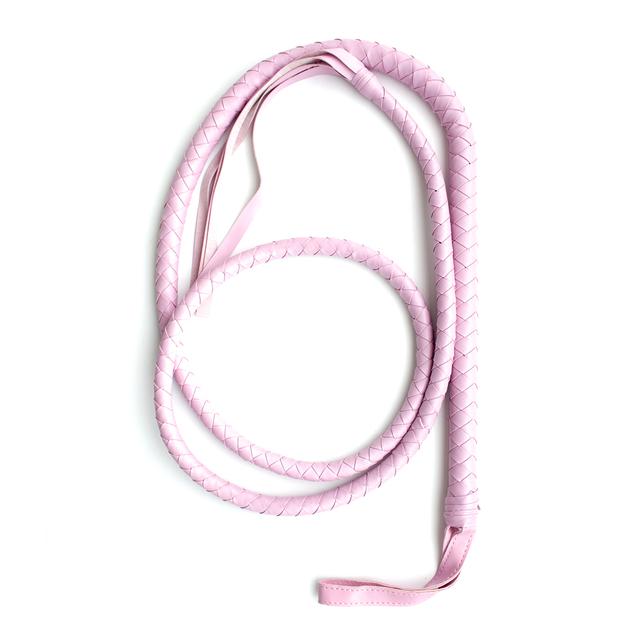 VaHppy Queen's Conditioning Whip 1.9m Extra Long 5Colors PU Sex Toys for Couples Horse Whip Braided Stage Performance Props