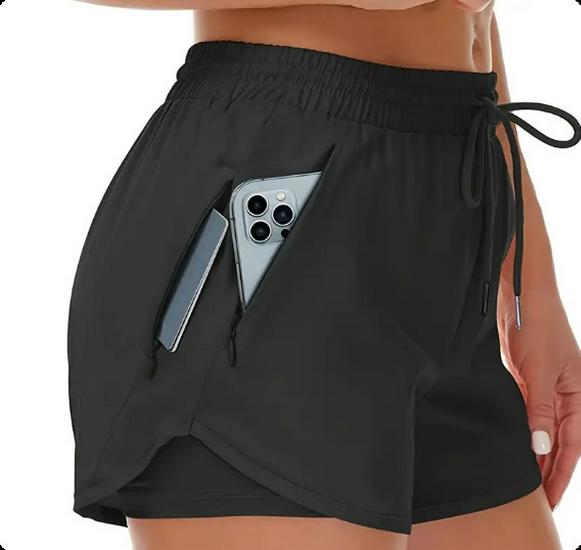 Women's 5" Quick-Dry Lightweight Running Shorts with Zipper