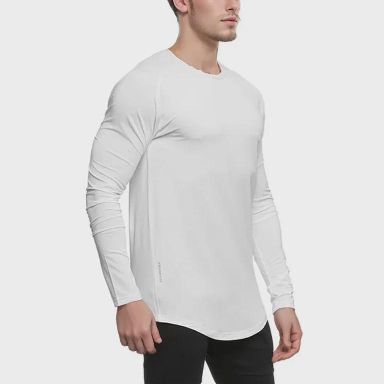 Men's Quick-Dry Mesh Raglan Long-Sleeve T-Shirt - Versatile for Spring & Autumn Fashion