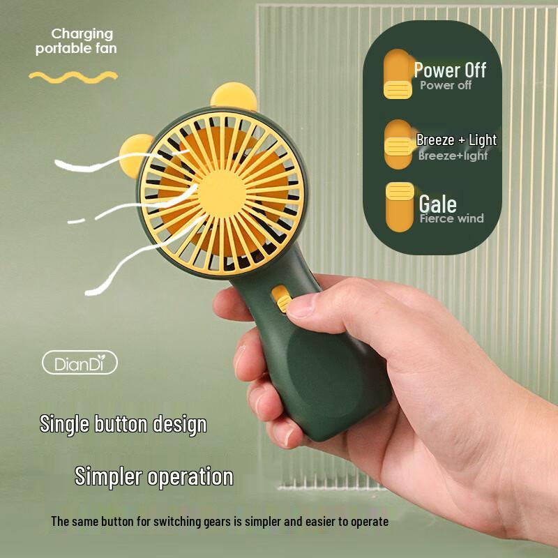 WEZHO Tragbarer Taschenventilator mit Katzenohren