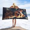 Yorkshire Terrier Cartoon Hund Funkelnde Sterne Handtuch, Schnelltrocknend für Surfen Schwimmen Yoga Sommer