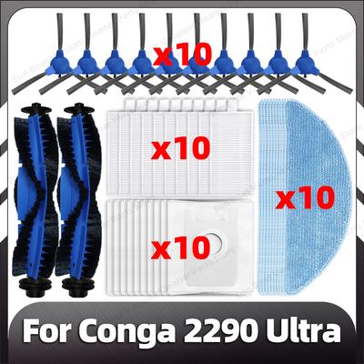Compatible for Conga 2290 Ultra Replacement Main Side Brush HEPA Filter Mop Pads Dust Bags Spare Parts Accessories