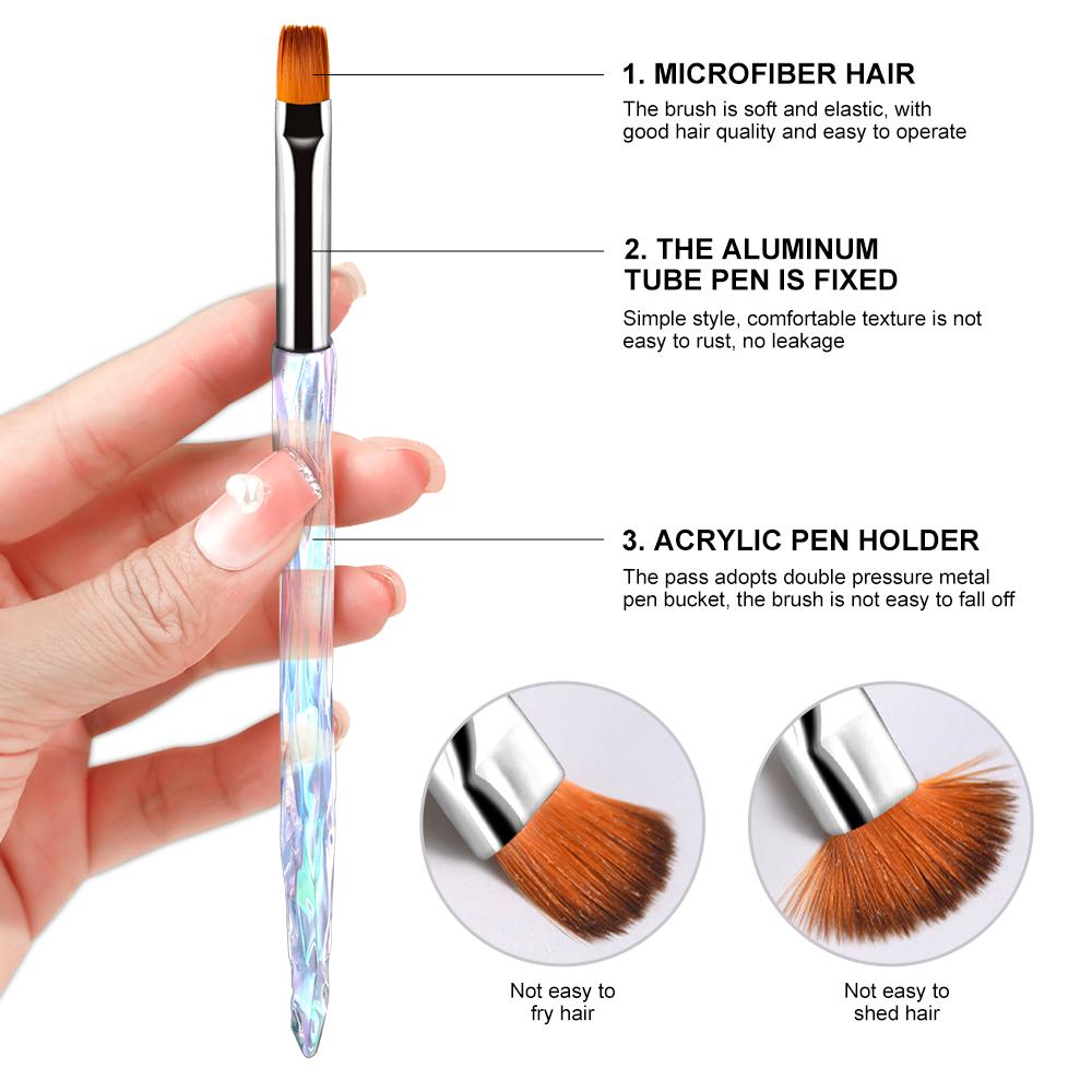 5/8PCS UV Gel Nail Brush Set  Aurora Acrylic Nail Art Brush DIY Drawing Painting Pens for Nail Design Gradient Manicure Tools
