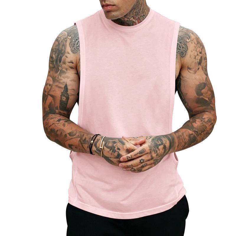 Mens Sleeveless Loose Quick Dry Gym Training Tank Top