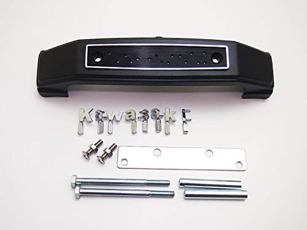 Doremi Collection Fork Cover Emblem for Kawasaki Zephyr Lowercase Mounting Bracket 30023 1100, Letters, Black, Included,