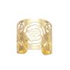 Promotion Personalized Big Bracelet, Fashion Rose Hollow Wide Face Gold Bracelet Bracelet