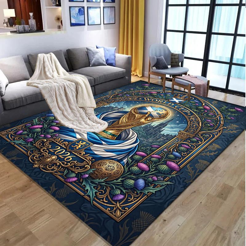 Chelsea FC Pattern Rug, Indoor/Outdoor Mat, for Picnic, Gameroom, Bedroom, Office, Living Room, Home Decor Carpet, Birthday Gift