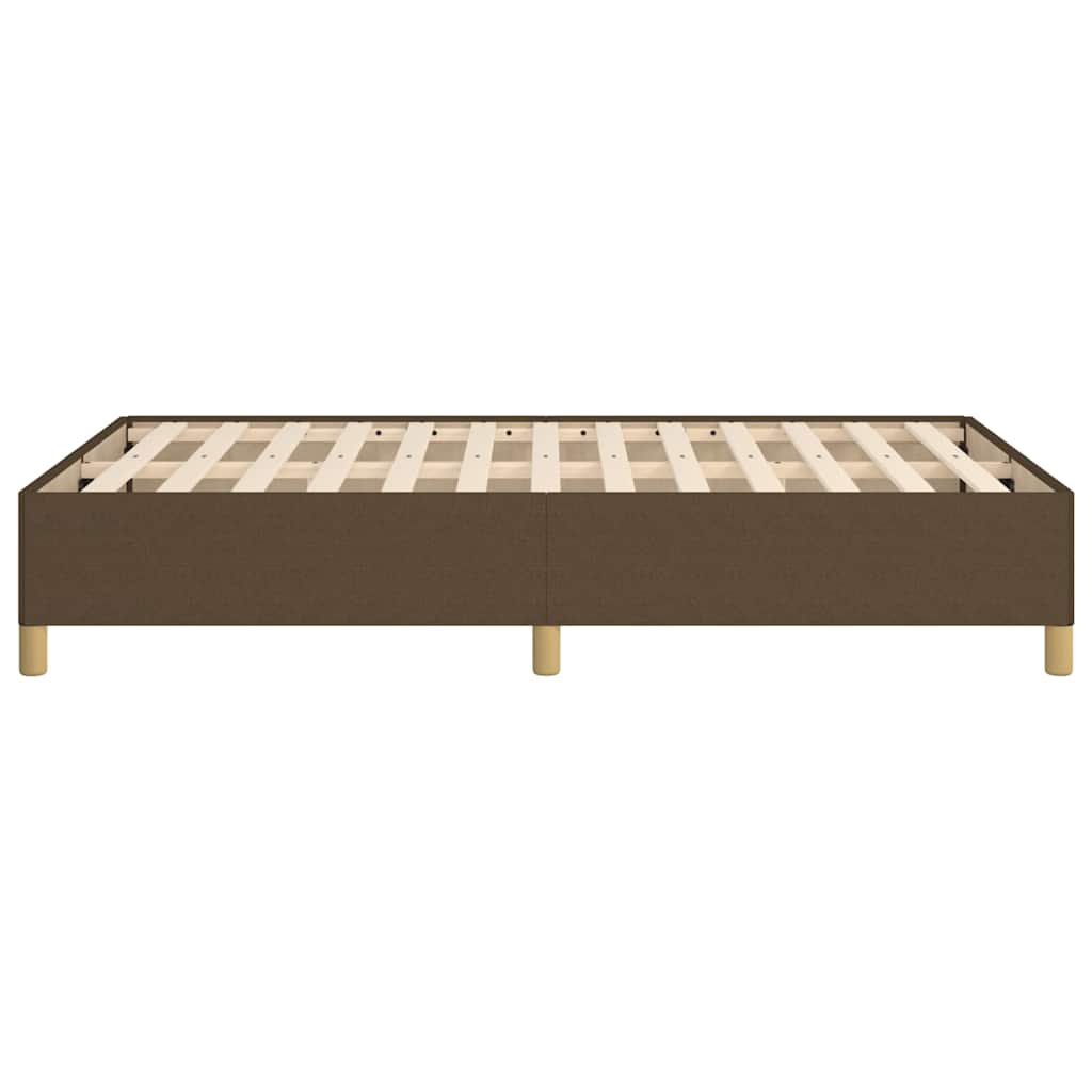 Bed Frame without Mattress Dark Brown 120 x 190 cm Fabric