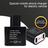 Electric Car Phone Charger LED Digital Display DC 12-100V Electric Vehicle Phone USB Power Adapter with Voltmeter for Smartphone