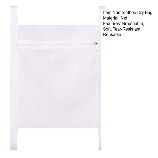 Shoe Dry Bag Quick Drying Zipper Closure Reusable Tear-Resistant Large Capacity