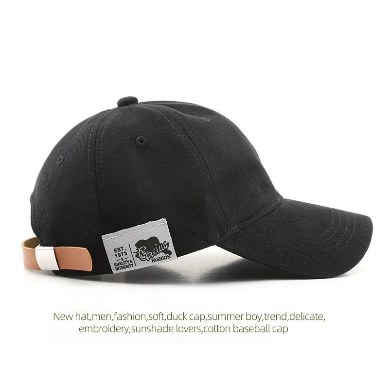 

Trendy brand sticker baseball hat men and women couples versatile casual visor retro soft top pure cotton cap Adjustable