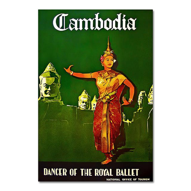 

Юго-Восточная Азия Камбоджа Ангкор-Ват кхмерские путешествия холст картины старинные настенные крафт-плакаты с покрытием наклейки на стену домашний декор подарок без рамки 40*50cm