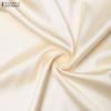 ZANZEA Women Pearl Splice Round Neck Casual Short Sleeve Satin Blouse