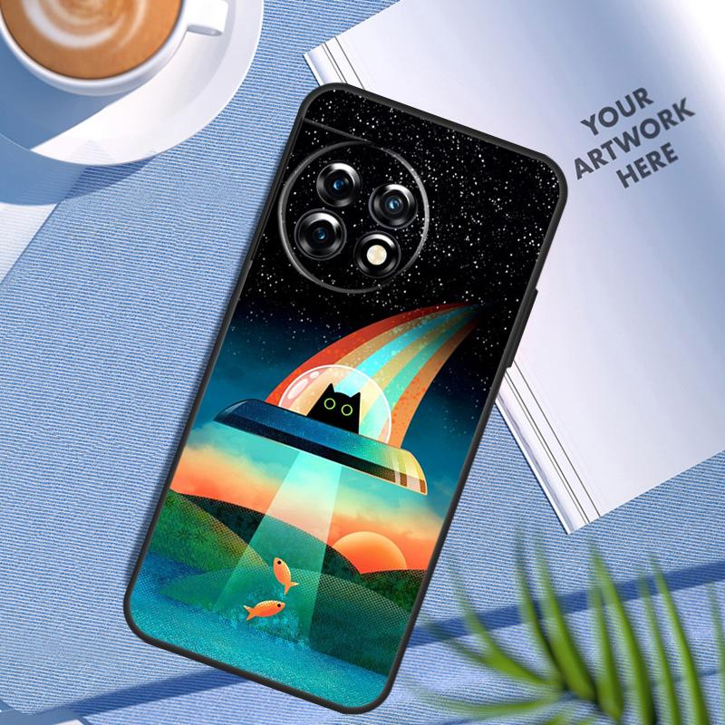 UFO Alien Cat universe Case For OnePlus Nord CE 5 3 4 Lite N20 N30 OnePlus 15 13 12 11 8 9 10 Pro 10T 13R 13T Cover