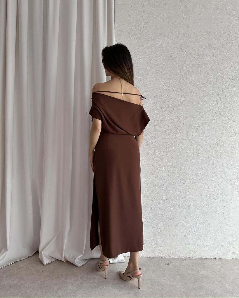 2025 Sommer Europäisches & Amerikanisches Damen Einseitiges Sexy Schlankheitskleid