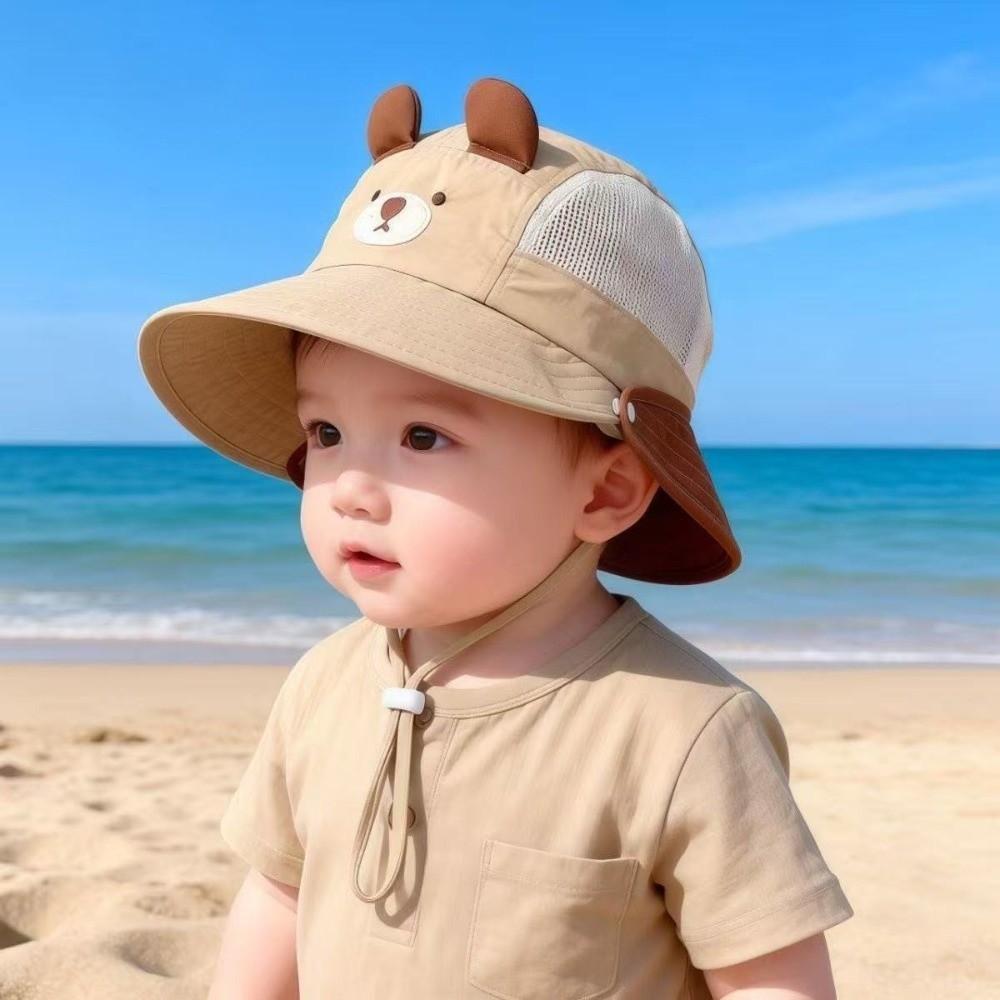 Cute Baby Bucket Hat Breathable Mesh Toddler Sun Cap Soft Kids UV Protection Cap  Autumn