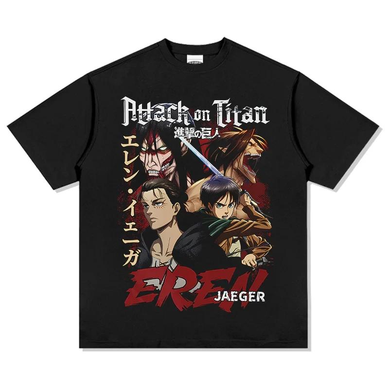 Attack on Titan Japanese Anime Cotton TShirt Summer Retro Comfortable Fashion Streetwear for Men And Women Anime Enthusiasts