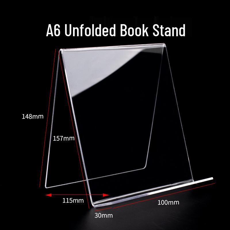 Transparent Acrylic Bookstand: Bookshelf Bookend & Desktop Display Rack