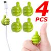 4Pcs Car Hand-shaped Hook Self-Adhesive Creative Silicone Thumb Strong Stickiness Without Leaving Mark Auto Accessories Interior