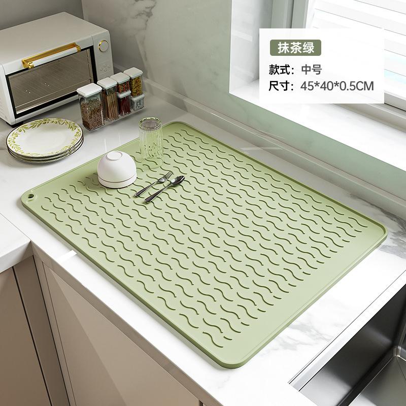 Heat Insulation Pad, Drain Mat, Kitchen Protection, Silicone Pad, Countertop Pad, Cutting Board, Anti-skid Pad, High Temperature Resistant