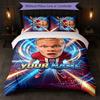 Erling Haaland Custom Name Text Bedding Set 1 Duvet Cover+2 Pillowcases Soccer Logo Personalized Gift For Special Occasion Bedroom Decor