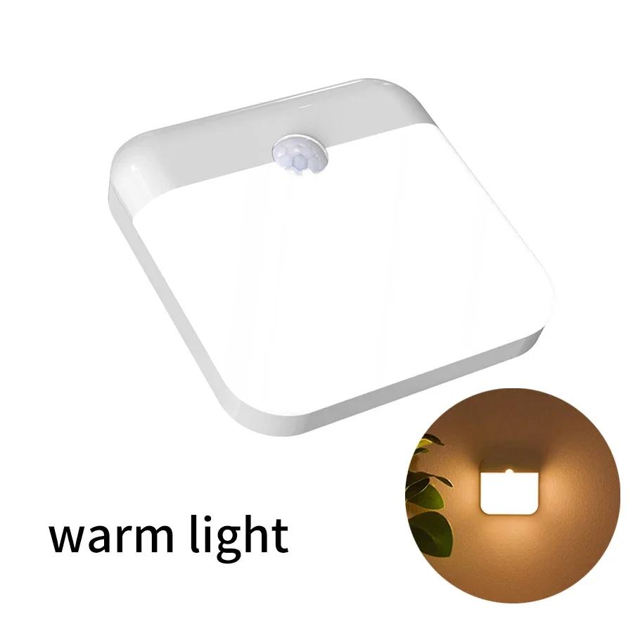 

Датчик движения светодиодный светильник беспроводной светодиодный ночник USB зарядка квадратный светильник для спальни кухни лестницы шкафа шкафа освещение