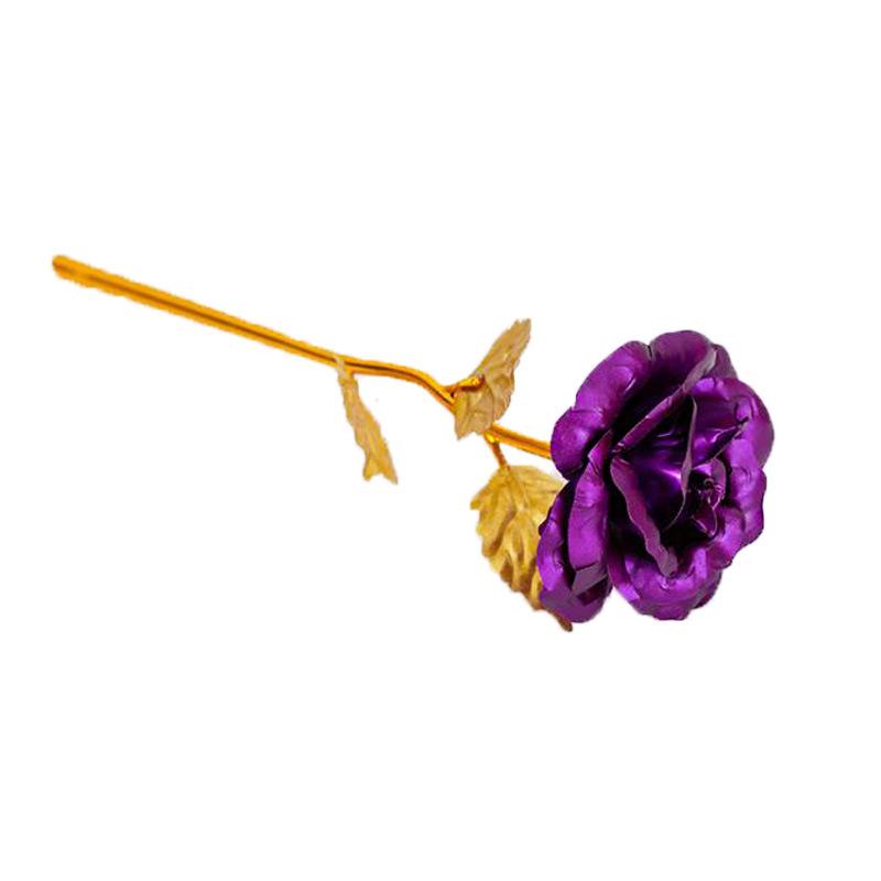 Hot Beauty Foil Iridescent Rose Artificial Flower Birthday Valentine'S Day Anniversary Christmas Gifts For Wife And Girl Friend