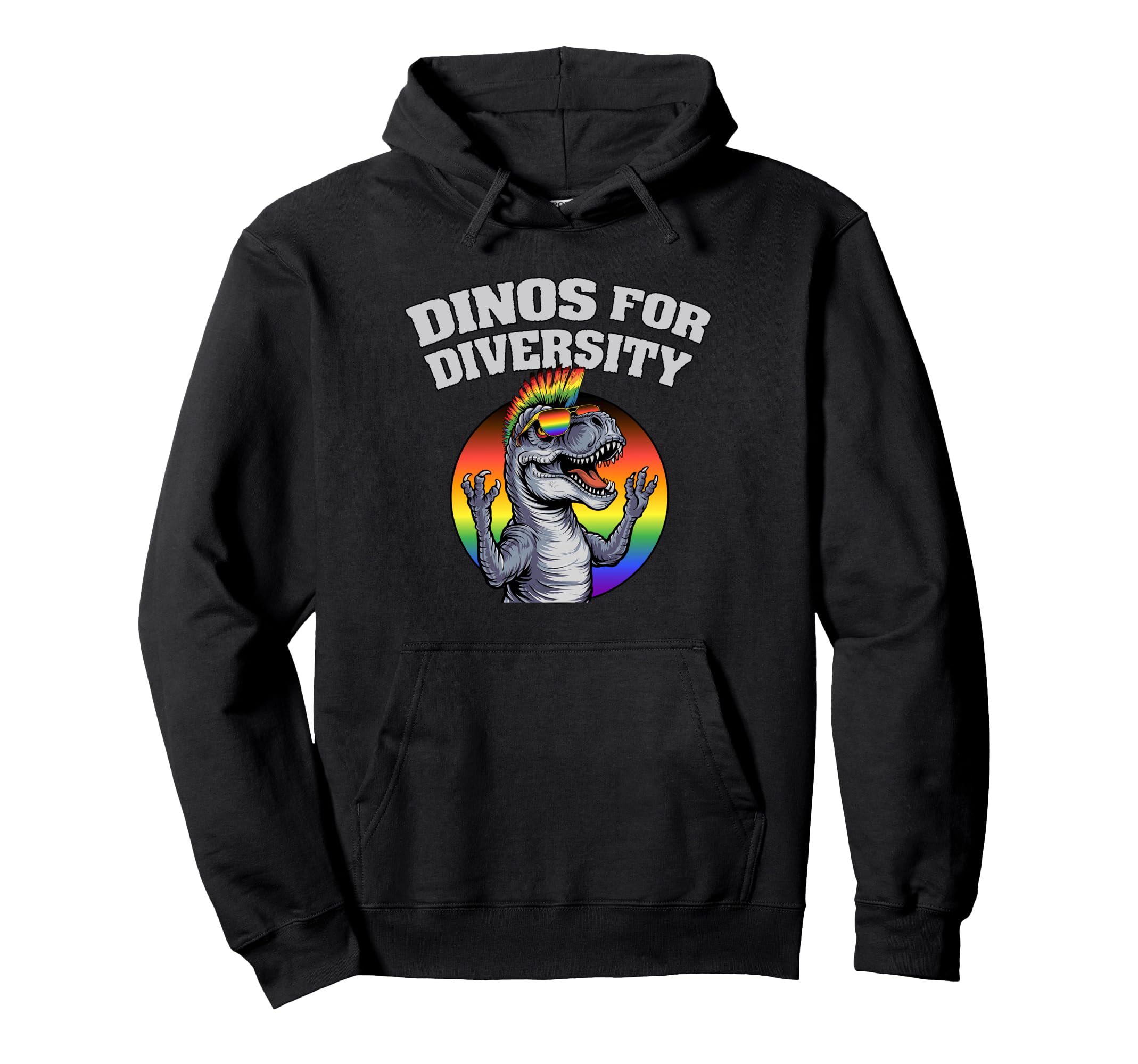 

Dinos for Dinos for Diversity Gay Pride Funny Sunglasses Hoodie LGBTQ+ T-rex чорний