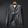Autumn and winter leather jacket men's jacket fashion jacket three-dimensional trend leather jacket pu winter long sleeve trendy brand