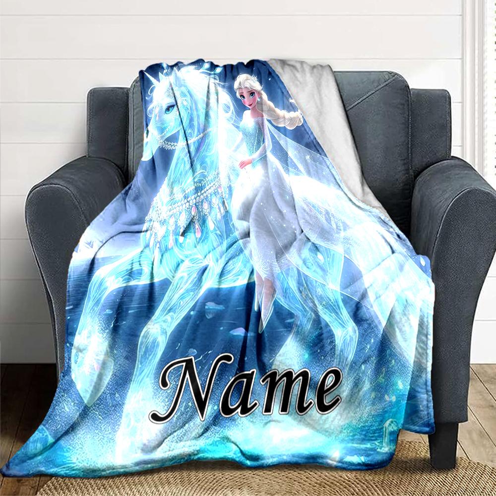 Custom Name Fantasy Portrait Name Party Blanket For Couch Bed Plush Cozy Fuzzy Blanket Super Soft Warm Blankets For Fall And Winter 091659