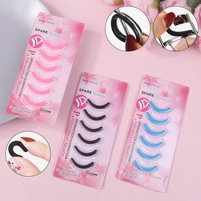 6Pcs Women'S Fashion Refill Eyelash Curler Rubber Elastic Replacement Pad Silicone Gel Clip Pads Eye Makeup Tools