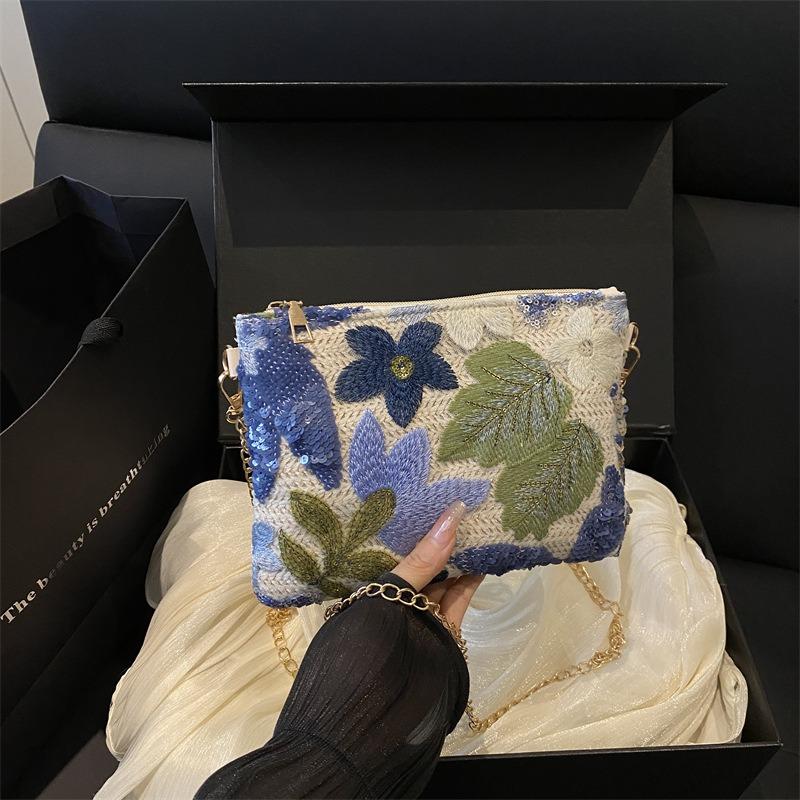 Fashion simple chain small bag women's summer new niche design shoulder messenger bag women