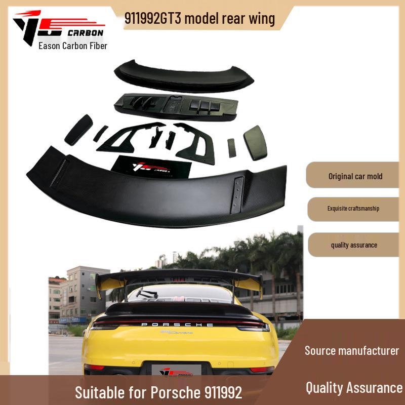 Dry Carbon Rear Wing Air Deflector Spoiler for Porsche 911/992 GT3 (2019-Present)