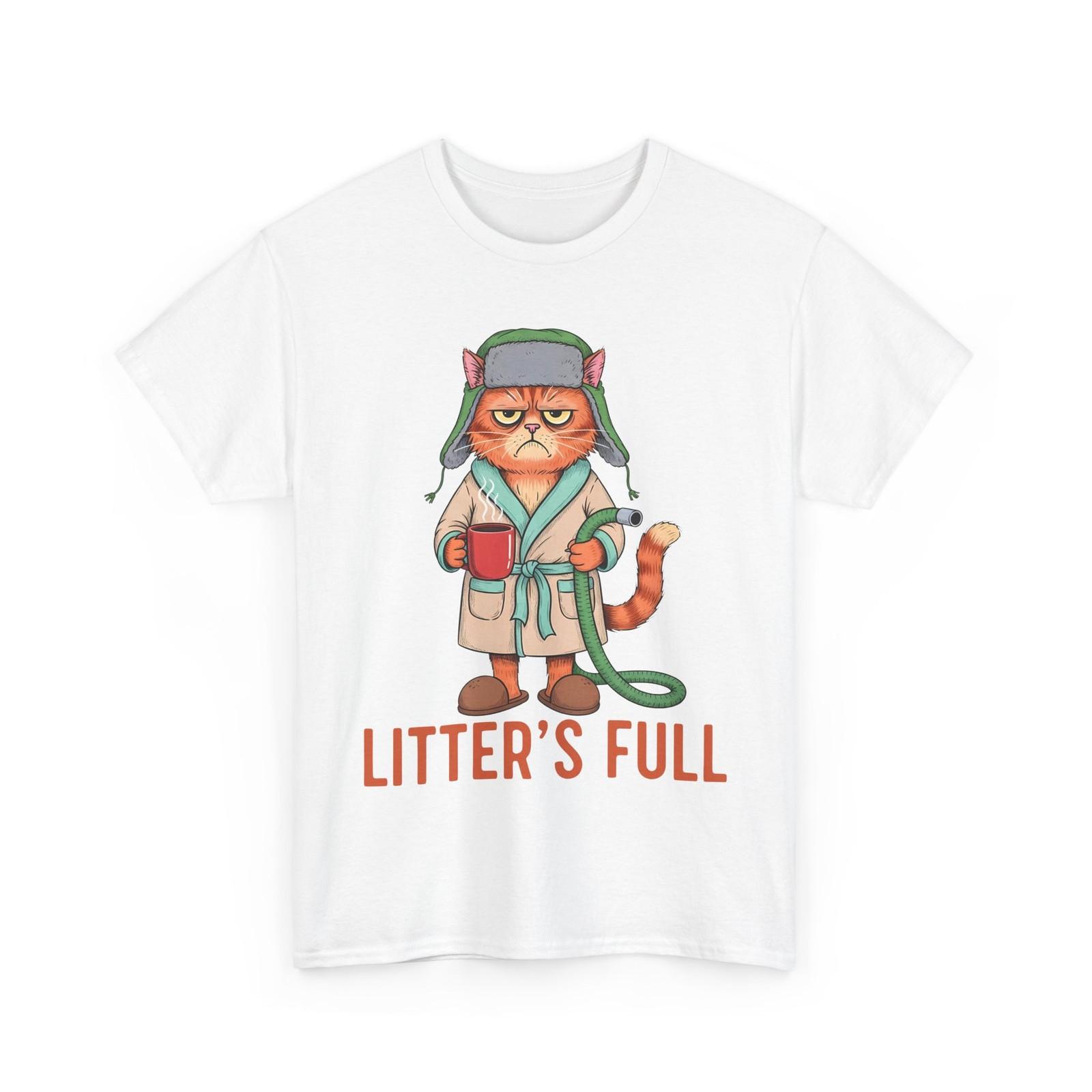 Cat Funny Shirt, Funny Litter’s Full Cat Parody T-Shirt M