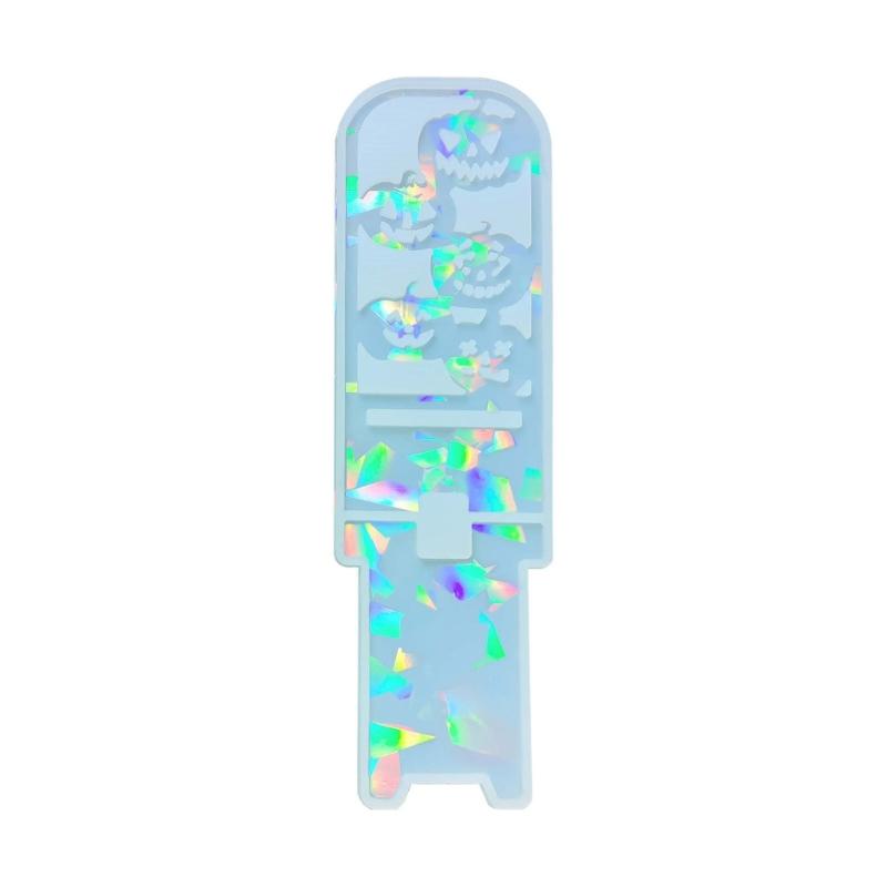 Holographic Pumpkin Head Light Shadow Phone Holder Epoxy Mold Diy Silicone Resin Casting Mold Suitable for Phone Bracket чистый