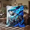 Lionel Messi Print Flannel Blanket Soft Warm Sofa Bed Throw Blanket For Home Office Bedroom