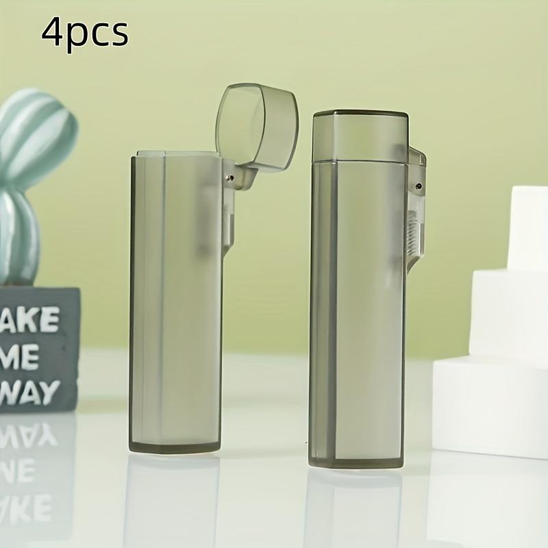 

4 шт. Портативная пластиковая коробка для зубочисток: Прозрачная пластиковая коробка для зубочисток, подходит для путешествий на открытом воздухе - Кухонные и ресторанные принадлежности 4pcs серый