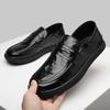 Solid Color Business Casual Shoes for Men Spring Autumn Fashion Leather Shoes Male Soft Sole New Designer Loafers Man