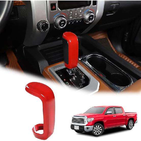 Накладка на ручку переключения передач и ручной тормоз для Toyota Tundra 2007-2021 Sequoia 2008-2020 Защитная крышка на головку рычага переключения передач центральной консоли красный