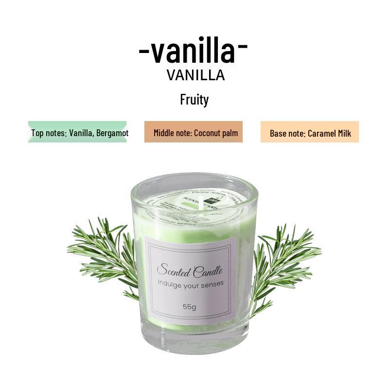 Aromatherapy Smokeless Candle – Long-lasting Fragrance, Creative Christmas Gift, Glass Cup Ornament for Bedroom Atmosphere.